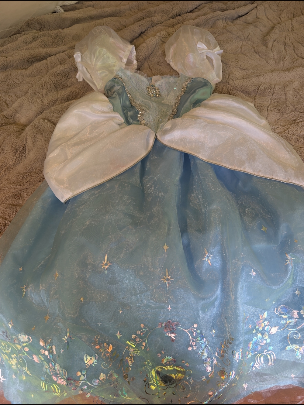 Disney Light Blue Princess Dress with White Capelet